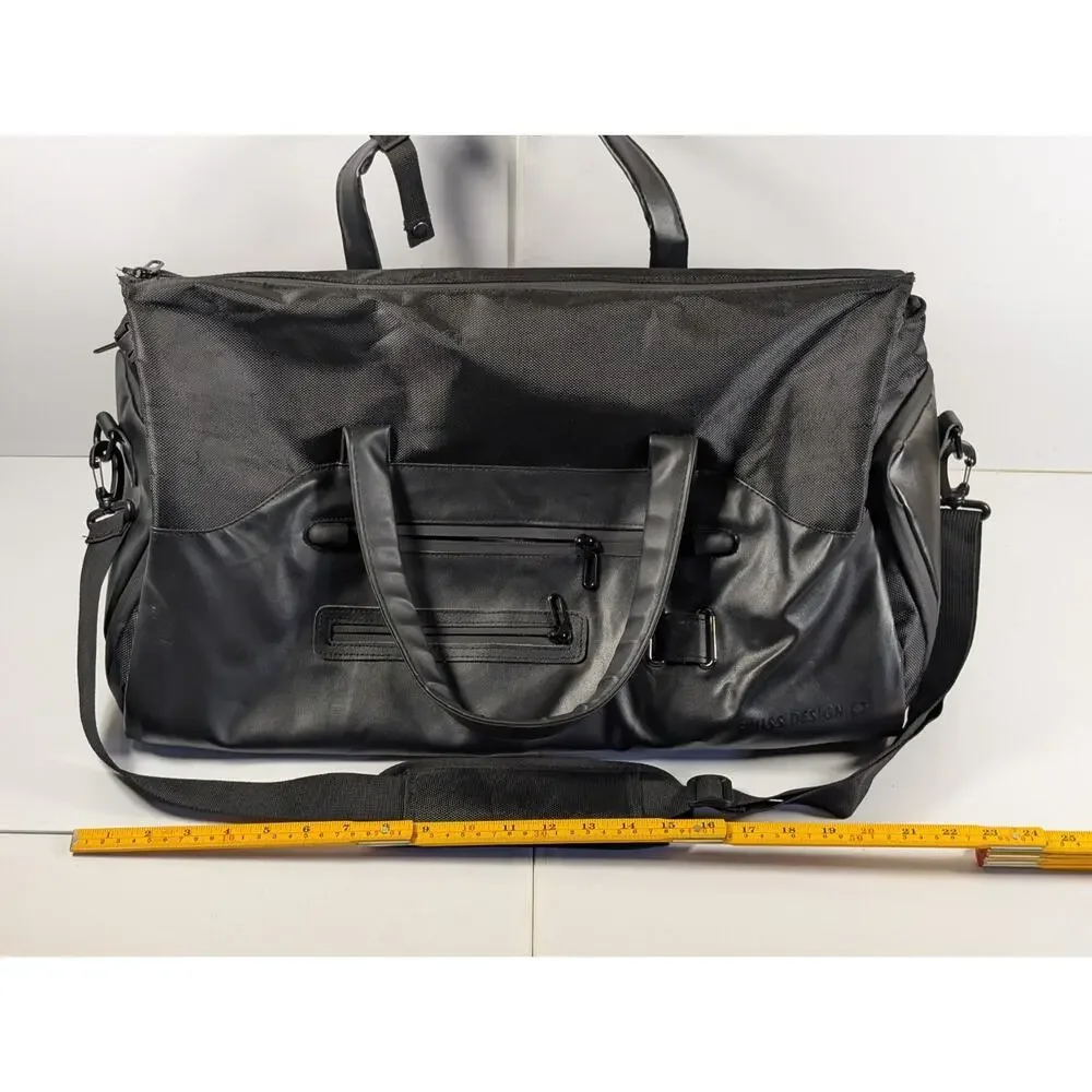 Swiss Design Hanging Garment Bag Convertible Duffel Suit Travel Bag Black 24